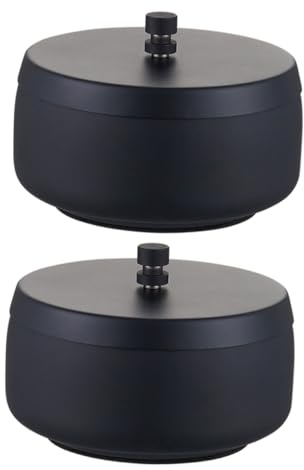 Cabilock 2 Piezas Cenicero De Acero Inoxidable con Tapa Cenicero Metálico Resistente Al Viento para Uso Interiores Coches y Patios