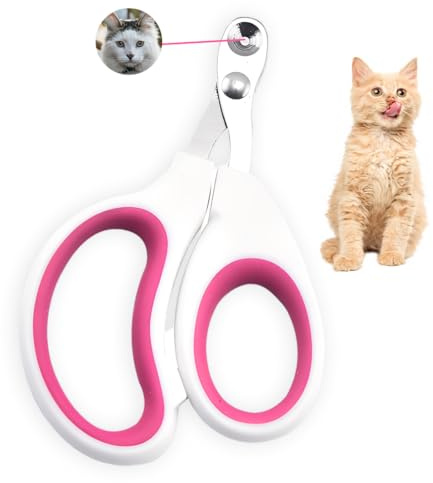 Coupe Griffes Chat, Professionnel Coupe Ongle Chat, avec Sécurité Positionnement Trou, Coupe Griffe Lapin Pour Chatons, Lapins, Cobayes, Oiseaux, Chiots, Et Petits Animaux (Simple Trou, Rose)