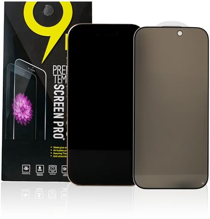 CLANGMAR Pellicola Protettiva Privacy iPhone 16 Pro – Vetro Temperato Anti-Spy, Pellicola iPhone 16