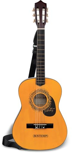 Bontempi | WoodHarmony - Klassische 92 cm Holzgitarre | für authentische musikalische Abenteuer, Braun