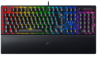 Razer BlackWidow V3 (Green Switch) - Mechanische Gaming Tastatur (Klickende Mechanische Switches, Doubleshot ABS-Tastenkappen, Medientasten, Handballenauflage) QWERTZ DE-Layout | Schwarz