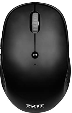 Port Connect Souris sans Fil 2.4 ghz - Bluetooth USB-a & USB-c Combo Rechargeable-ambidextre-5 Boutons Silencieux Noir