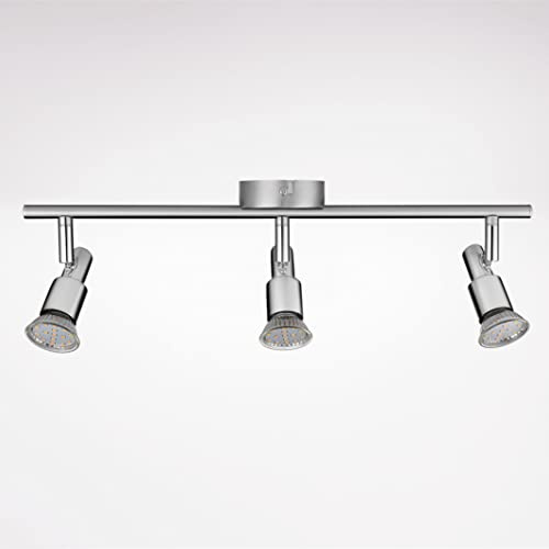 IMPTS LED Deckenstrahler 3-flammig Deckenleuchte Wohnzimmerlampe Deckenlampe Deckenspot 3er Spotleuchte I 3W GU10 (3er Spot)…
