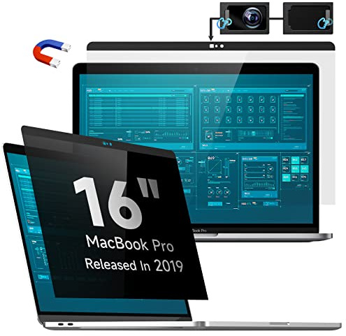 Magnetischer Blickschutzfilter Kompatibel Mit Apple MacBook Pro 16 Zoll (2019), Abnehmbar Anti Glare Blaulicht Laptop Privacy Screen Blickschutzfolie Sichtschutz für Mac Pro 16.2 (Model: A2141)