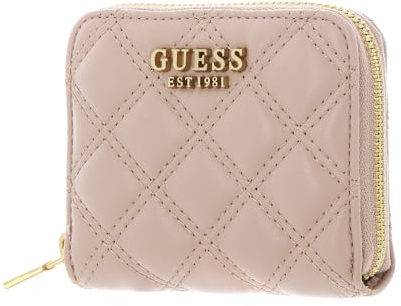 GUESS Damen Giully Small Zip Around Wallet, Beige, Einheitsgröße