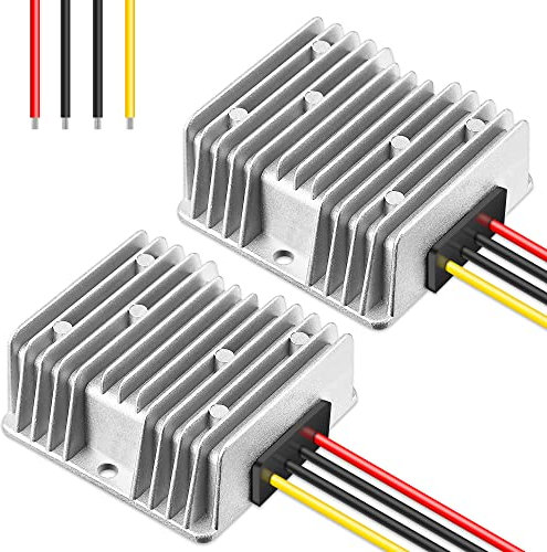 Dreyoo 10A 120W Golf Cart 36V 48V to 12V Converter Voltage Reducer, 2 Pack