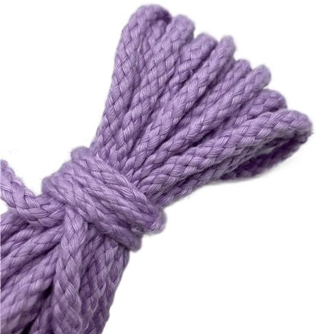 Garten Schnur 5 Yards/Lot 6mm Baumwolle Seil Dekorative Twisted Geflochtene Schnur Seil for Handgemachte Heimtextilien Dekoration (Color : 04)