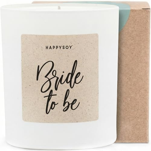 Bride to Be - Duftkerze mit Spruch als Geschenk für Braut, JGA & Hochzeit, liebevolle Geschenkidee für die Braut, Kerze im Glas mit blumigem Duft