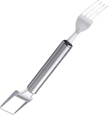 Affettatrice per anguria, frutta – forchetta per affettare anguria 2 in 1 | Utensile da cucina portatile per tagliare frutta per casa, campeggio, picnic, ristorante