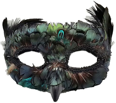 LUOFENG Masque vénitien à bec d'oiseau, demi-masque, parfait pour les fêtes masquées, Halloween, les danses, les spectacles sur scène, unisexe pour adultes