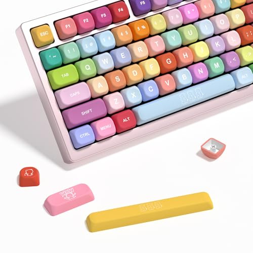YMKPVR KBDiy Gummy Bears KOA Profile Keycaps 100 Percent,Dye-Sublimation PBT Cute Custom Keyboard Keycap,139 Key Cap Set for Cherry Gateron MX Switches Mechanical Keyboards