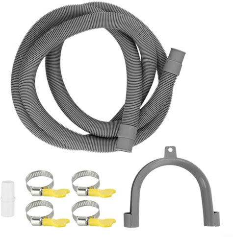 Hose Extension Kit for Washers and Dishwashers, Includes 1M Drain Pipe and All Necessary Clamps (2M)