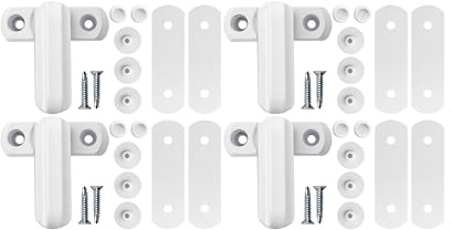 TSS 4X Pieces White Sash Jammers Window Locks for Additional Security. Door Jammer/Window Locks for UPVC Window Security/Door Security. Easy to Install. White Sash Jammer Window Lock