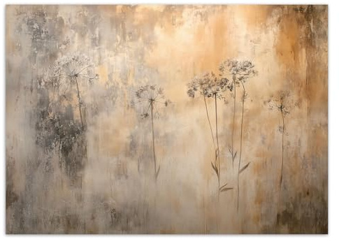 Feeby - 3d Tapete - 350x245cm - Fototapete Schlafzimmer - Pflanzen im Nebel Gräser - Deko Wohnzimmer - Wallpaper - Wand Deko - Wandtapete - Wandbild XXL - Tapete - Wanddeko - Vliestapete - Wandbilder