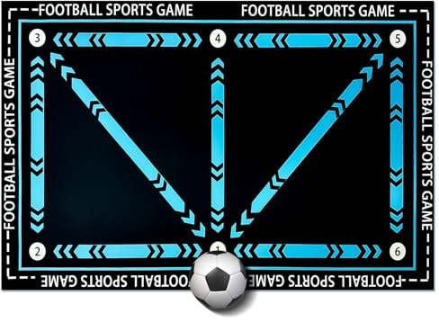 Tylices - Tappeto da calcio, 80x120cm, Tappeto di allenamento per passi di calcio, accessori da calcio, Tappeto antiscivolo e ammortizzante, Tappeto di allenamento per il controllo della palla per