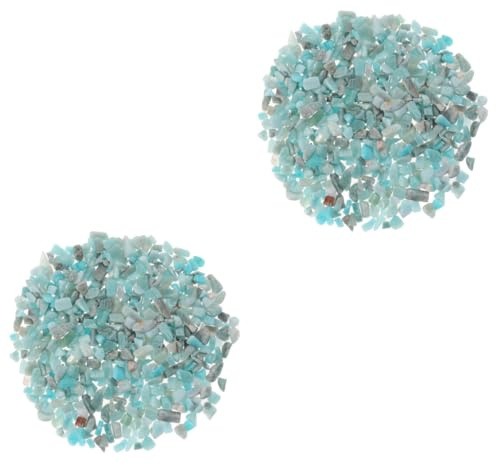 Warmhm 2 Pièces Gravier Décoratif Naturel Pierres Polies Multicolores pour Aquarium et Jardin Décor Ambiance sans Bords Coupants