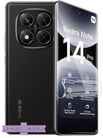 Liilaa Protector de Pantalla Hidrogel para Xiaomi Redmi Note 14 Pro 4G/5G, Note 14 Pro+/14 Pro Plus 5G, 2 Piezas Película Flexible HD, Sin Burbujas alta Sensibilidad, Compatible Huellas Dactilares ID