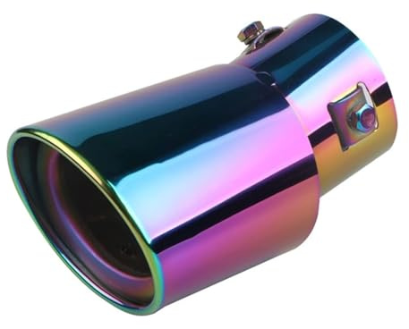 Puntal Tubo Scarico Auto Tubi Finali Per Auto Universali Modifica In Acciaio Inossidabile Tubo Scarico Gola Coda Auto Silenziatore Coda Completamente Curvo Alla Griglia Blu