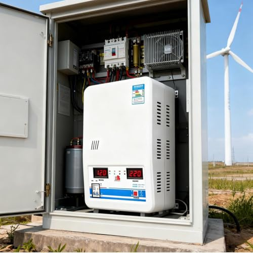 QianCruxtacy Stabilizzatore di Tensione Automatico 220V, Montaggio a Parete o a Pavimento Flessibile, Gamma di Potenza (7800W-23000W) per Tutti Gli Elettrodomestici 23000W