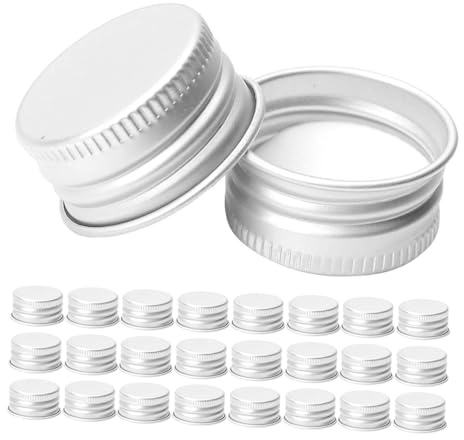 TOYANDONA Tapones de Aluminio Roscados 50 Piezas para Botellas Pequeñas de Vidrio 20X13 MM Cierre Hermético Antifugas Reutilizables para Botellas de Leche y Bebidas Ideales para Viajes