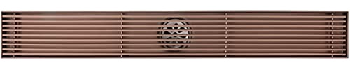 desagüe de ducha, Desagüe de ducha, desagüe lineal, rectangular acero inoxidable(Grün)