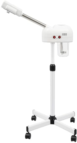 2 in 1 Ozon Gesichtsdämpfer, Bedampfer, Luftbefeuchter, Drehbare Düsen, Gesichtssauna Porenreiniger, Gesicht Dampf, Schnelle Nebulisierung, Für Familien, Krankenhäuser, Schönheitssalons