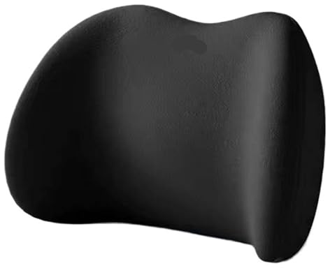 PAUWYEHC Car Sleeping Headrest Appuie-tête de Voiture, Soutien Lombaire, Coussin d'épaule, Dossier en Coton à mémoire Forme(Lumbar Pillow Black)