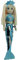 Sweety Toys 11896 Stoffpuppe Meerjungfrau Plüschtier Prinzessin 70 cm türkis