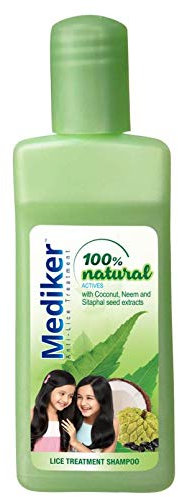 Mediker - Shampoo ayurvedico anti-pidocchi alle erbe con olio di cocco, 50 ml