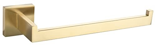 Tecmolog Handtuchhalter Bad zum Bohren Handtuchstange Wand Edelstahl 25 cm für Bad und Küche, Gebürstetes Gold, SBH178J
