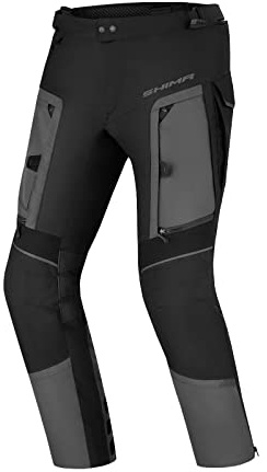 SHIMA Hero 2.0 Motorbike Trousers for Men All Season Reinforced Adventure Cordura Mens Touring Cargo Pants with Waterproof Membrane, Heating Layer, CE Knee Protectors (Grey, XXL)