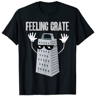 Feeling Grate Cute Cheese Grater Sunglasses Funny Cheese Pun T-Shirt