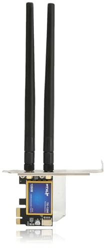 Dpofirs PCIE WiFi Card For PC... 1200Mbps Dual Band PCIE WiFi Adapter For Games Streaming... 2,4 GHz 300Mbps 5GHz 867Mbps... PCIE X1 X4 X8 X16... Bluetooth4.0