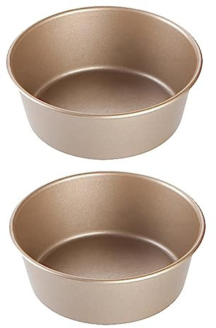 Lot de 2 Mini moules à gâteau Ronds antiadhésifs en Acier Inoxydable - Petits moules à gâteau au Fromage - Moules à gâteau individuels