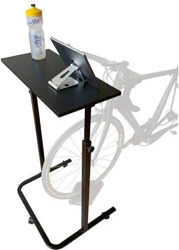 foto-kontor Mesa de Bicicleta para Entrenamiento de Rodillos de Bicicleta de Interior Ajustable con Ruedas bloqueablen Altura Entrenador de Rodillos de Entrenamiento Inteligente