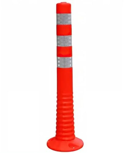 Allcam FLB75 Flexible Parking Bollard Hi-Visible Orange Traffic Post to Stop Unauthorised Car Access