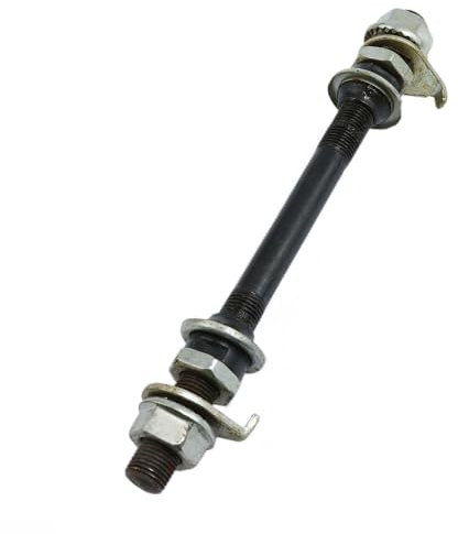 Meuey Lyot Fahrradachse, 150 mm, für Fahrrad, mehrere Geschwindigkeiten, Vorderradnabe, Achse, 3/8 Zoll, schwarz, 26 TPI Kontermuttern, Unterlegscheiben, Set, 1 Stück