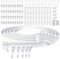 Ceiling Curtain Track, Curtain Rail 5M Bendable Curved Shower Rail Ceiling Wall Mount Heavy Duty Flexible Plastic Curtain Rails Track System for Bed Room Divider