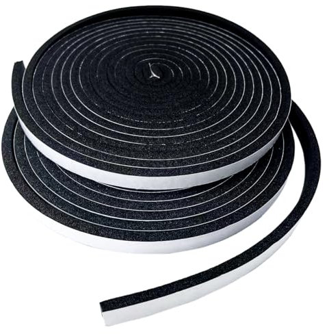 Nastro autoadesivo in schiuma, striscia sigillante in gomma per finestre e porte, resistente alle intemperie, acustico, antiscivolo, (12mmx6mmx10m)