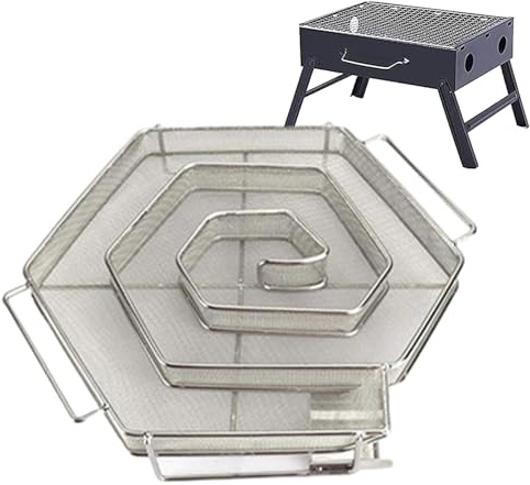 Kaltrauchgenerator, Edelstahl Kaltraucherzeuger mit Griffen für alle schließbaren Grills, Kugelgrill zum Kalträuchern, für Kugelgrill BBQ Räucherofen