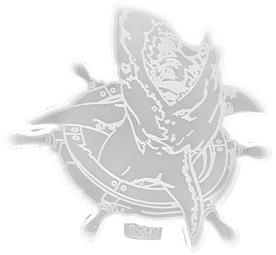 Lurrose Shark Coaster Silikonform Für Diy Untersetzer Epoxidharz Gießform Für Kreative Teekannen Und Kaffeetassenuntersetzer Einfach Zu Entformen Wiederverwendbar Leicht Zu Reinigen