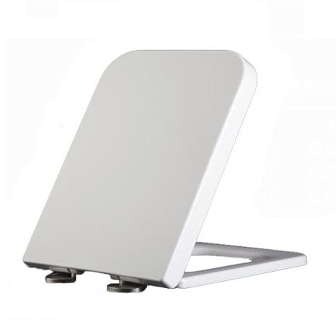 Giural WC Sitz Eckig Mit Absenkautomatik, Toilettendeckel Softclose, Klobrille Abnehmbar Leicht Zu Reinigen, Toilettendeckel Aus PP Klobrille Weiß WC-Sitz,04F
