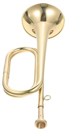 Professionell Trompete Goldene Trompete aus Messing flaches Instrument silbernes Mini-Taschentrompete flaches Maul aus Messing Blasinstrument