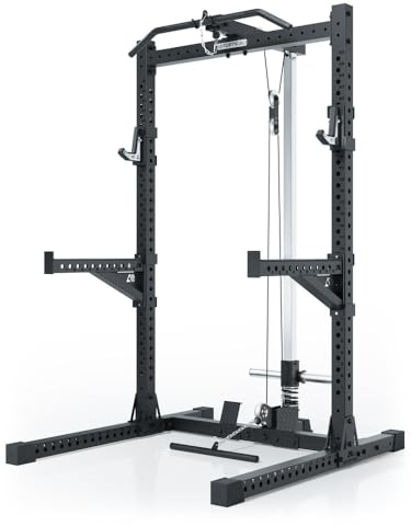 ATLETICA R7 Rider | Versione load | Squat Rack con tirante integrato modulare con deadlift station. Disponibile in due altezze opzionale con pesi da 125 kg dimensione 223 cm