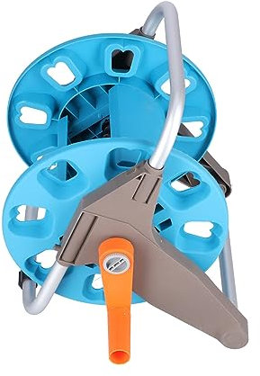 Robuster Gartenschlauchwagen aus Aluminium, Einfach zu Bedienendes Handschubdesign, Stabil zu Bedienen, Bequem zu Organisieren, Robust und Stabil, für 30 M Garten-Wasserrohrwagen