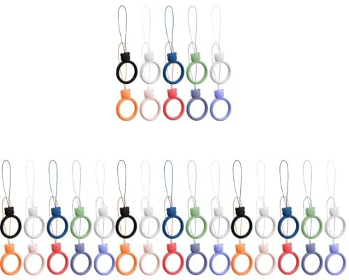 Artibetter 40pcs Phone Ring Rope Finger Ring Hanging Ropes Mobile Phone Accessories Cellphone Lanyard