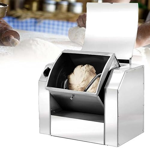 Professional Stand Mixer Commercial Dough Mixer, Timing Automatic Flour Mixer, Heavy-Duty Electric Pizza Dough Blender, 304 Stainless Steel Bucket, Professional Kitchen,5KG