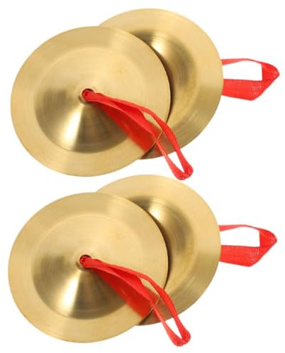 JOINPAYA 2paare Finger Zimbeln Mini Hand-cymbals Für Mädchen Und Tänzer Für Tanzpartys Und Musikalische Unterhaltung Mit Praktischem Halteband