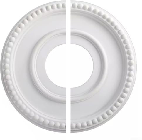 Classic Round Pu Decorative Ceiling Cover Plate, Ceiling Medallion Decorative Light Cover Plate Vintage Style Fan Trim Rings Interior Ceiling Rosette Chandelier Base Mount With 100mm Inner Diameter