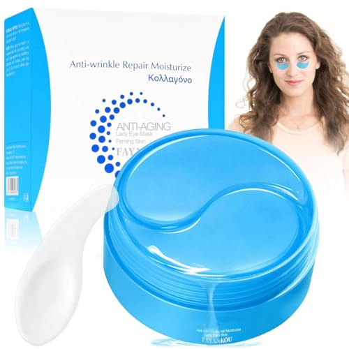 GNHG Collagene Patch Occhi,Eye Patch,Rimozione Patch Occhiaie e Borse,Al Con Acido Ialuronico,Rimuovi Borse e Puffiness,Effetto Idratante e Antietà,Cura Del Contorno Occhi Senza Età